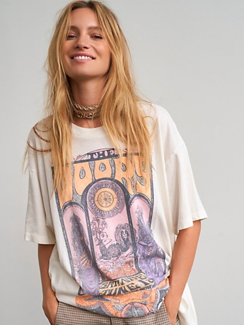 Free People x DAYDREAMER | The Doors T-Shirt Dress | XL